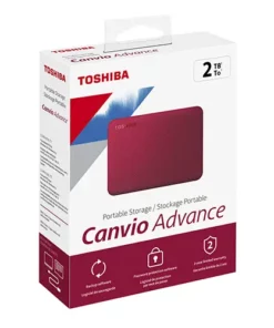 TOSHIBA Disco Duro Externo Canvio Advance Rojo 2TB USB 3.0 HDTCA20XR3AA