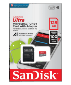 Western Digital Tarjeta Micro SDXC Sandisk 128GB Clase 10 Con adaptador SD