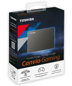 TOSHIBA Disco Duro Externo Canvio Gaming 2TB Negro USB 3.0 HDTX120XK3AA