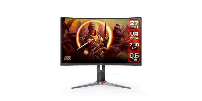 AOC Monitor Curvo Gaming 27 Pulgadas VA Full HD 240HZ C27G2Z