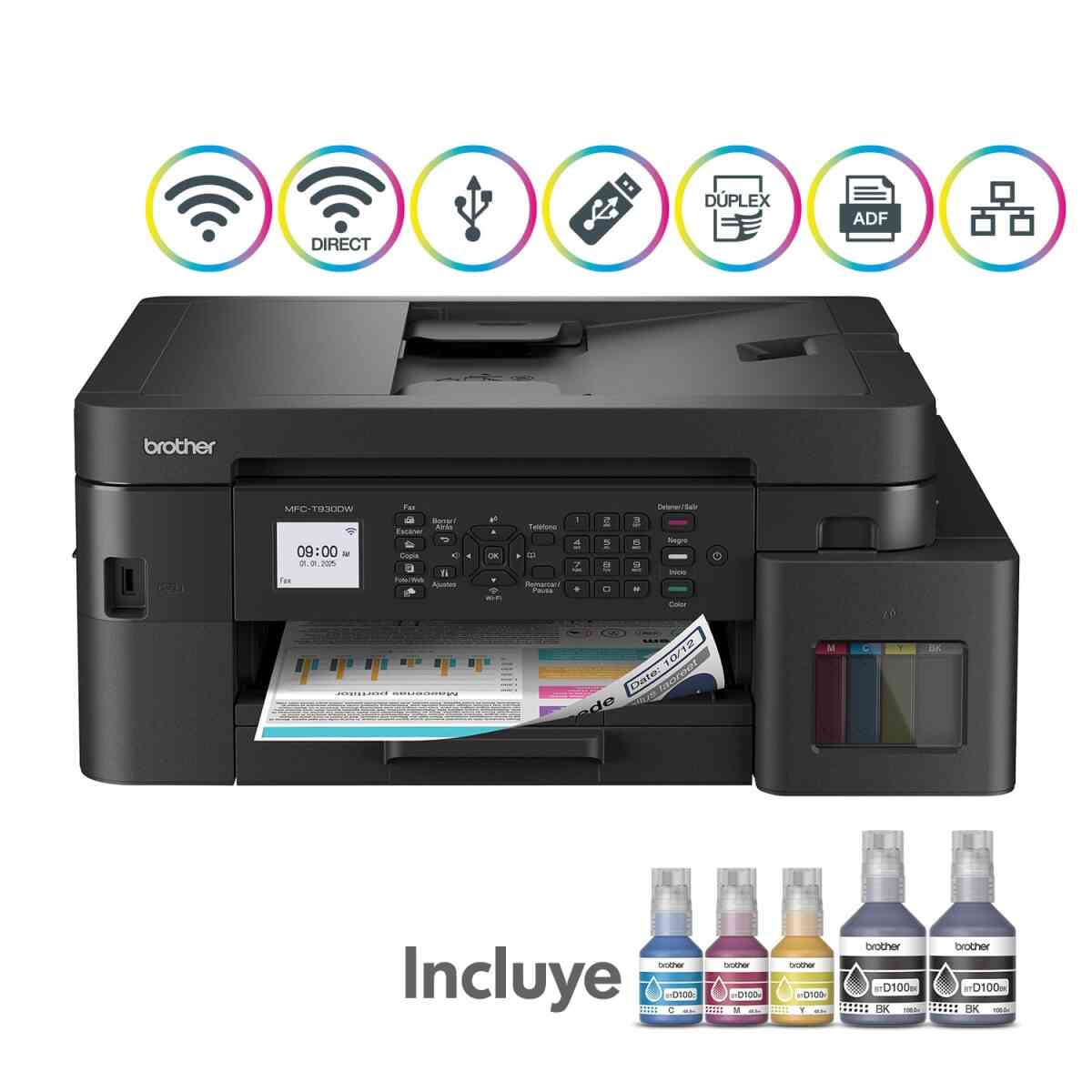 Brother Impresora Multifuncional Inkjet MFC-T930DW USADA - Imagen 4