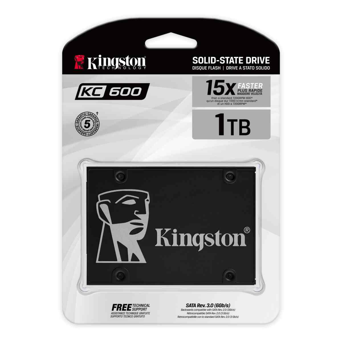Kingston Disco Sólido KC600 de 2,5" SSD 1024GB