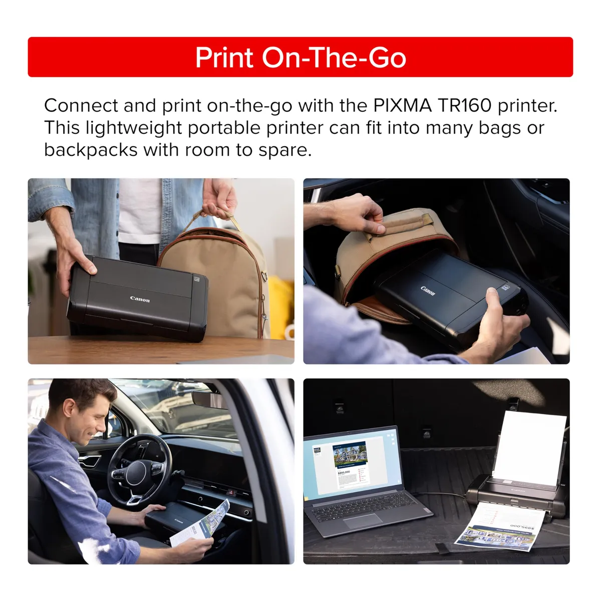 Canon PIXMA TR160 Impresora Portátil WiFi USB