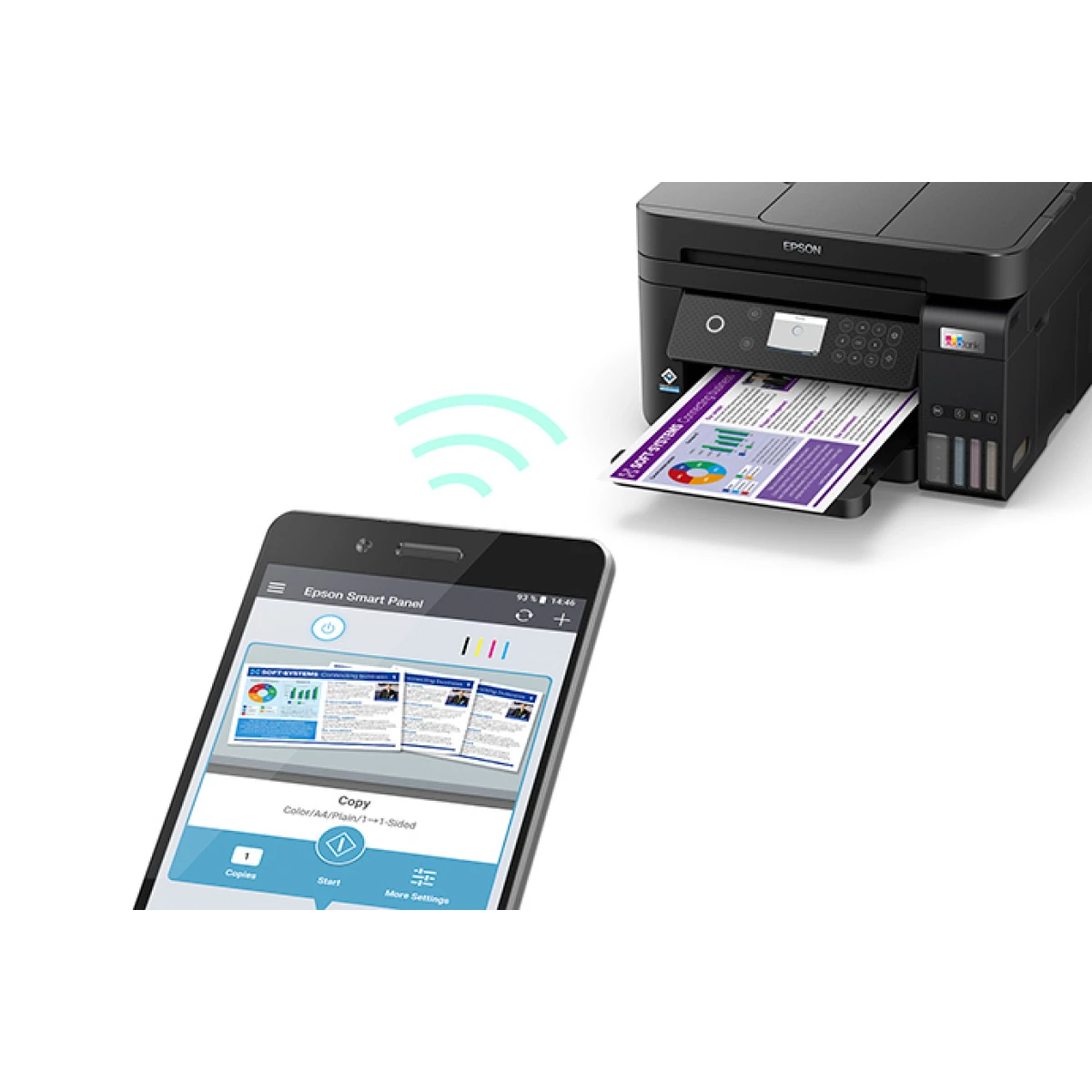 Impresora A Color Multifunción Epson Ecotank L6270 Con Wifi
