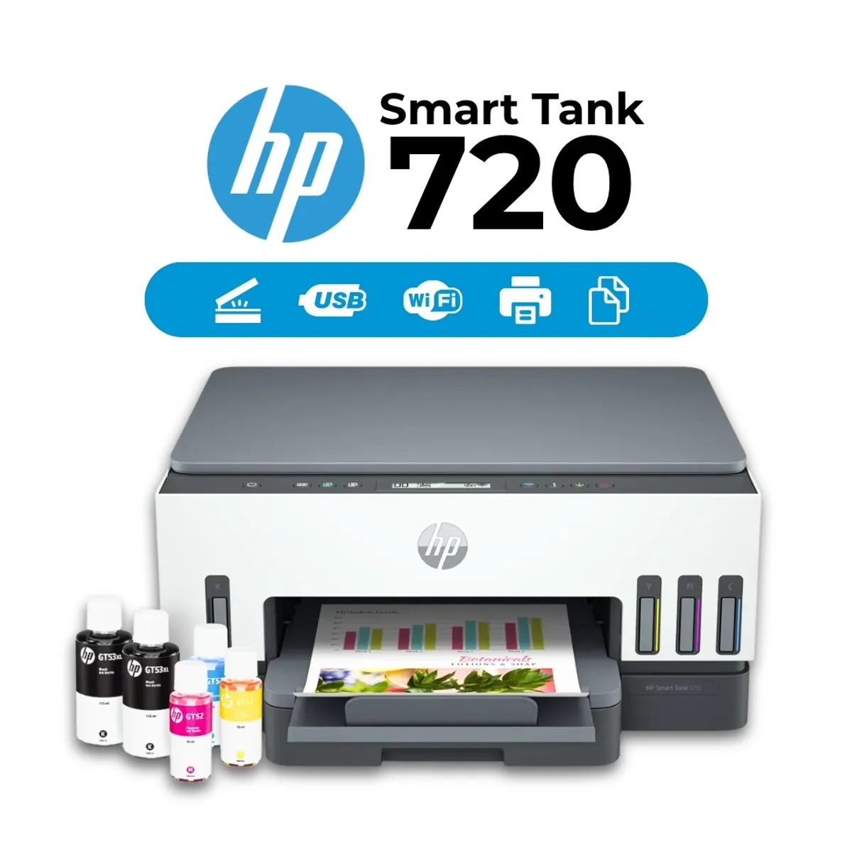 Impresora Hp 720 Smart Tank Multifuncional Wifi Duplex Color