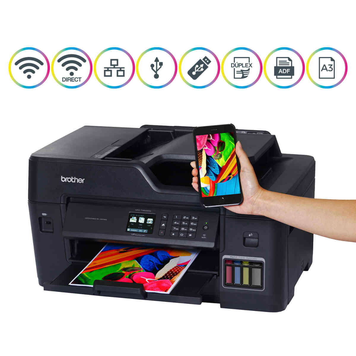 Brother Multifuncional T4500dw Color A3 Dúplex Wifi Ethernet