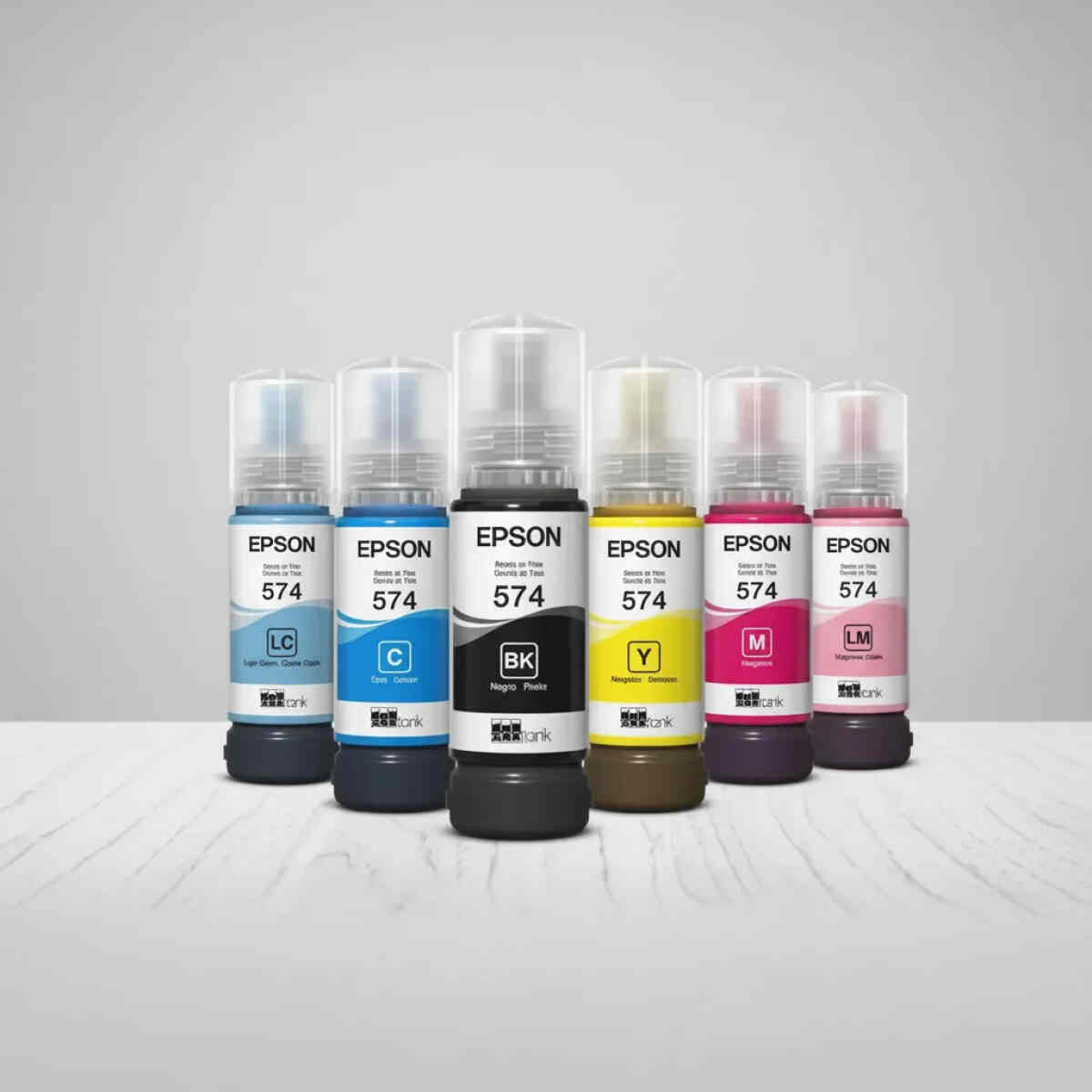 Pack 6 Tintas Epson T574 B/c/m/y/cl/ml Original L8050 L18050